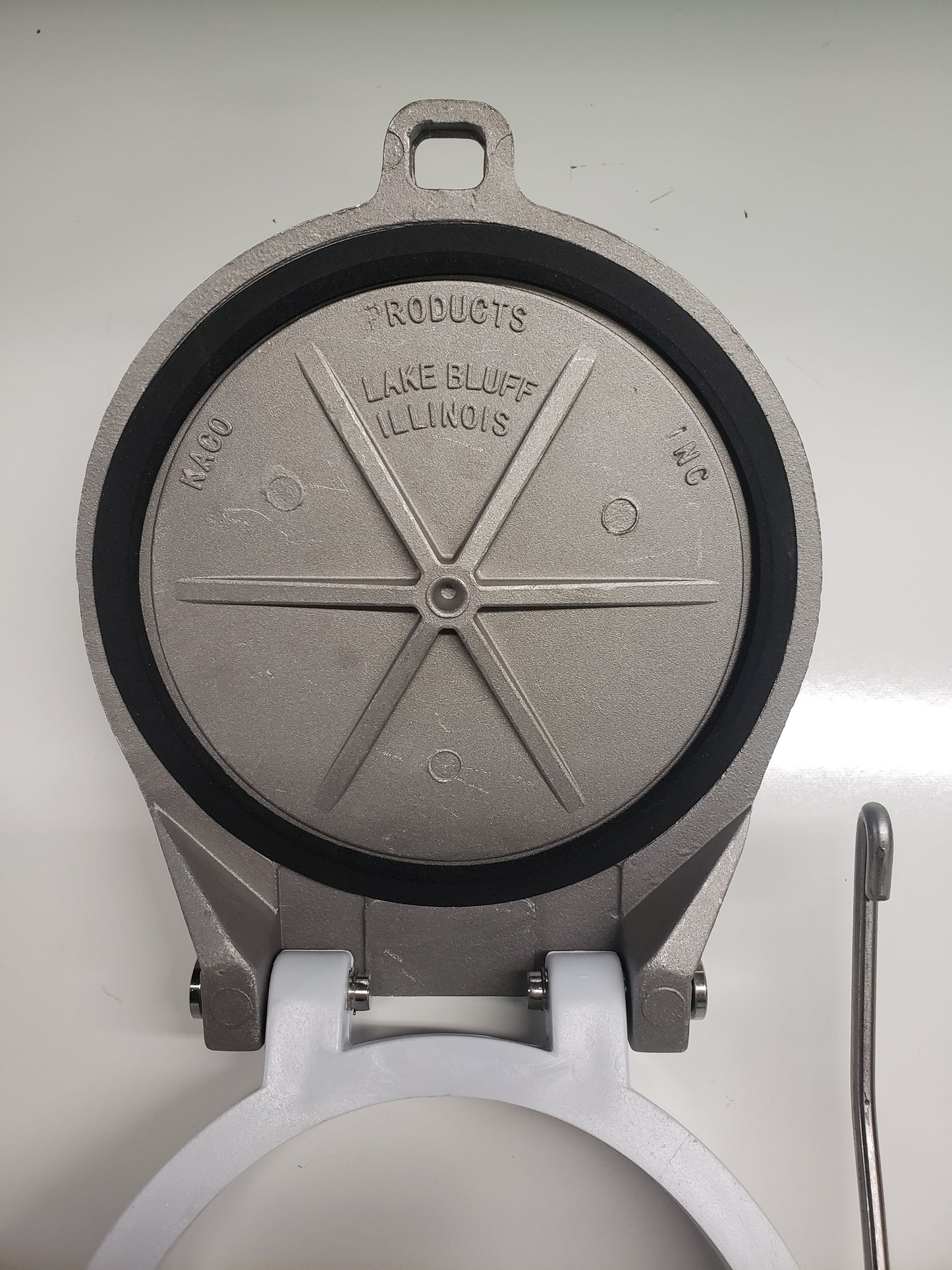 6" HD Aluminum Door Assembled Work Ready Tube Door Solvent Weld Ring Exclusive Pro - Schedule 40 Conduit Storage System - Exclusive Molded PVC Ring and Attached Alloy 