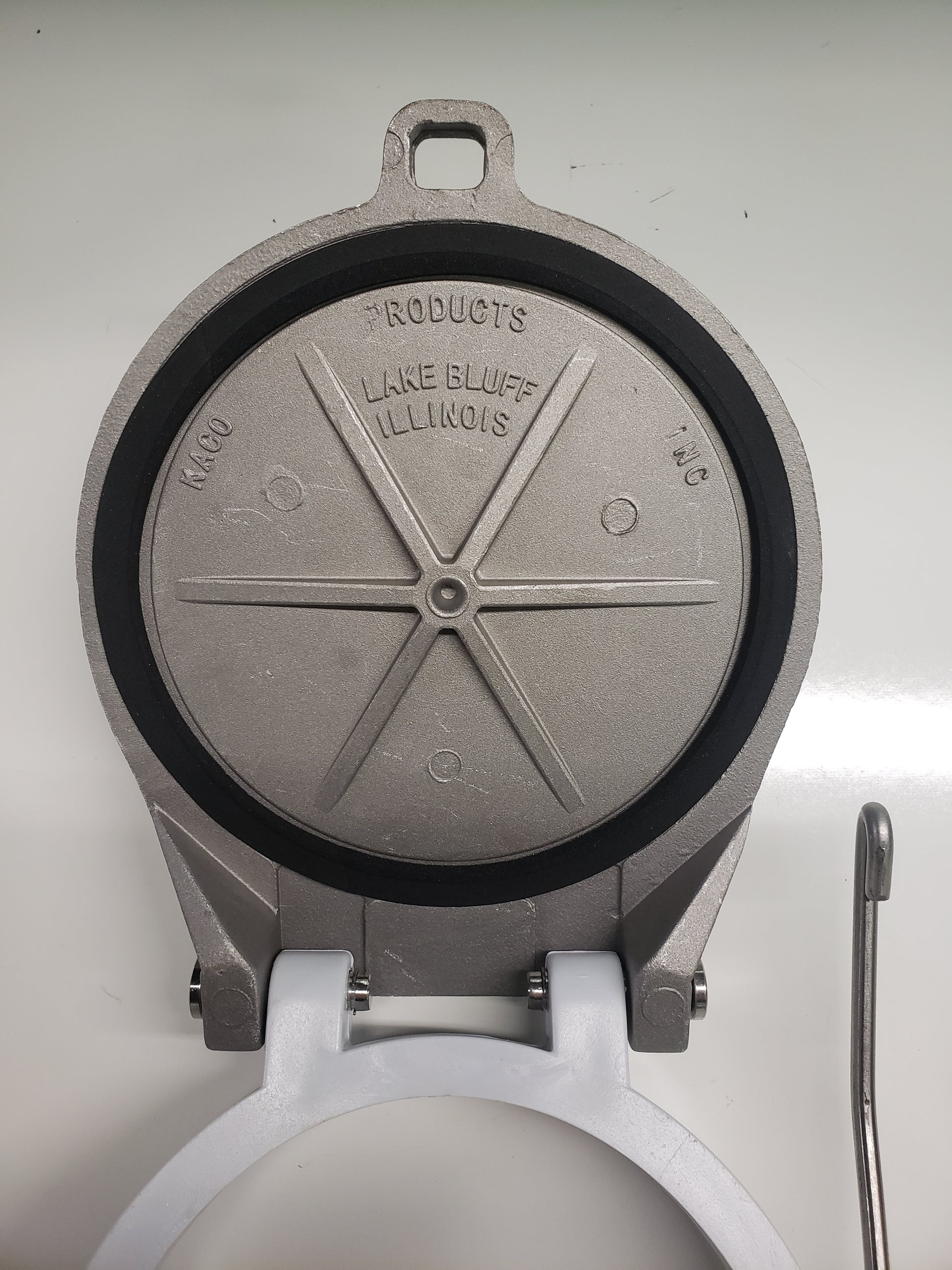 6" HD Aluminum Door Assembled Work Ready Tube Door Solvent Weld Ring Exclusive Pro - Schedule 40 Conduit Storage System - Exclusive Molded PVC Ring and Attached Alloy 