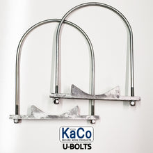 Load image into Gallery viewer, Pair U-Bolt PVC TUBE Mounting Hardware Alloy Saddle 4&quot; or 6&quot;
